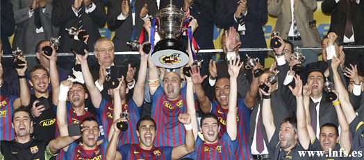 スペイン国王杯を連覇したFCバルセロナ・アウルスポルト